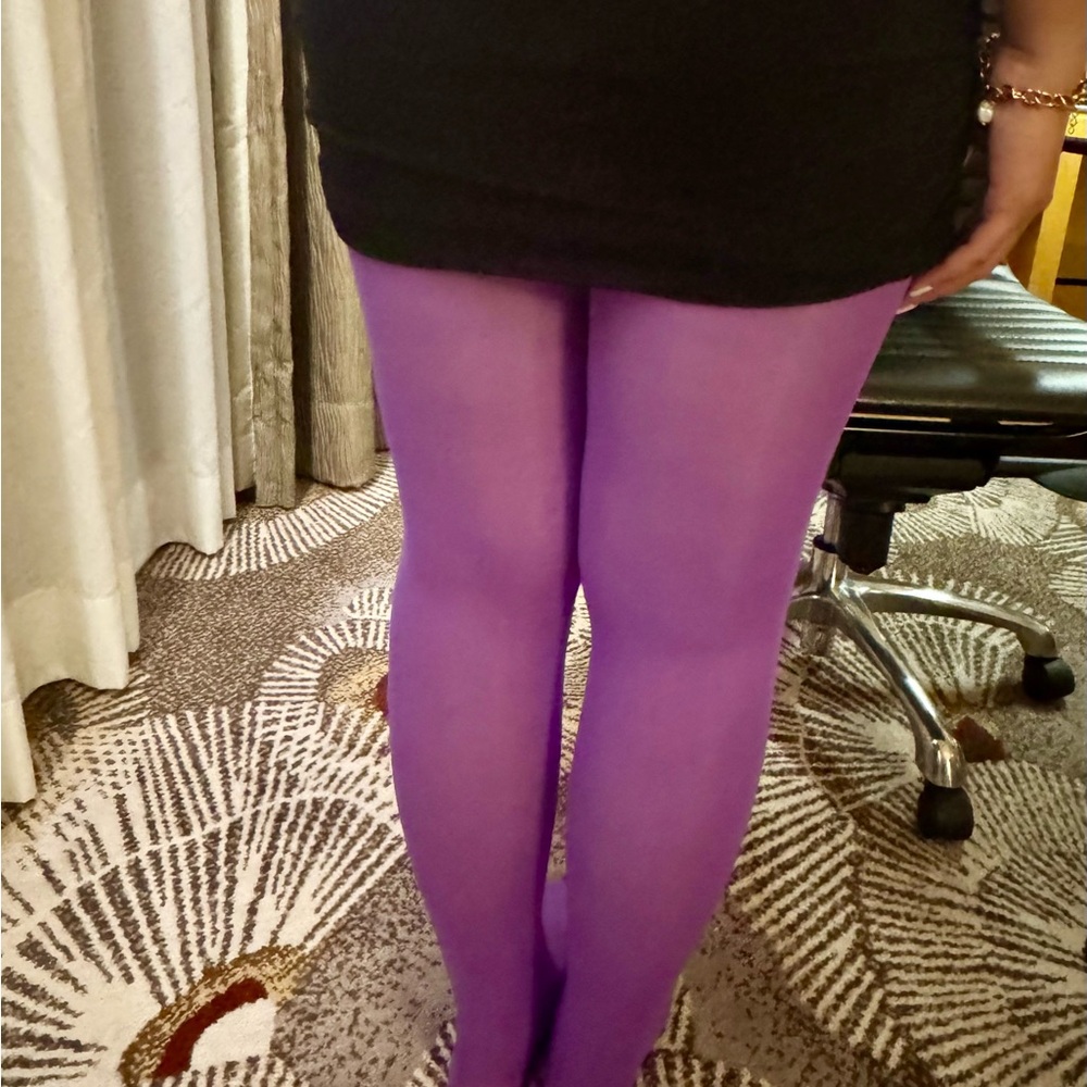 Vibrant Purple Tights - Picture 2 of 5
